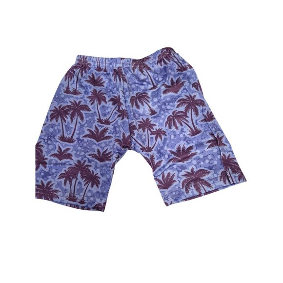 Boys Purple Palm Tree Print Elastic Waist Shorts 18-24 month's - Picture 2 of 2